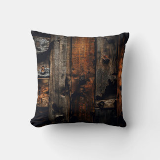 Reclaimed Wood Throw Pillow