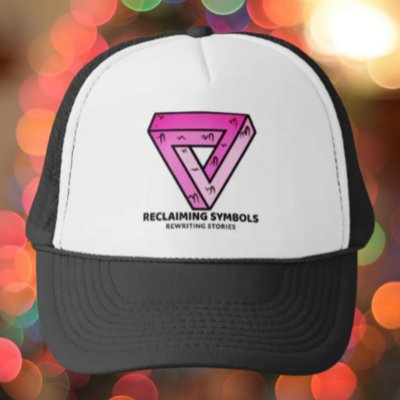 Reclaiming Symbols Rewriting Stories Pink Trucker Hat