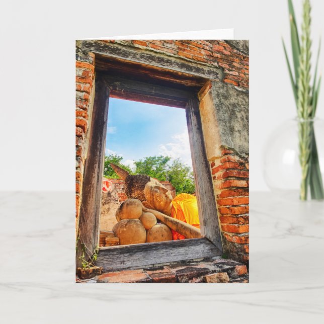 Reclining Buddha, Ayutthaya Card (Front)