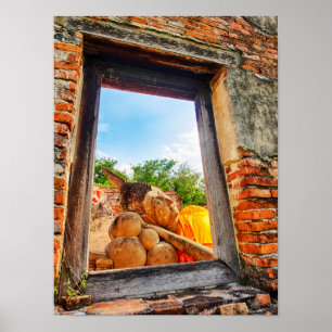 Reclining Buddha, Ayutthaya Poster