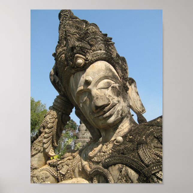 Reclining Buddha ... Nong Khai, Isan, Thailand Poster (Front)