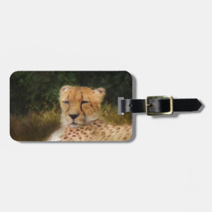 Reclining Cheetah at Fossil Rim Wildlife Center Luggage Tag