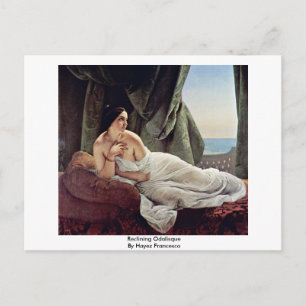 Reclining Odalisque By Hayez Francesco Postcard