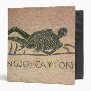 Reclining skeleton with the caption 'Know Binder