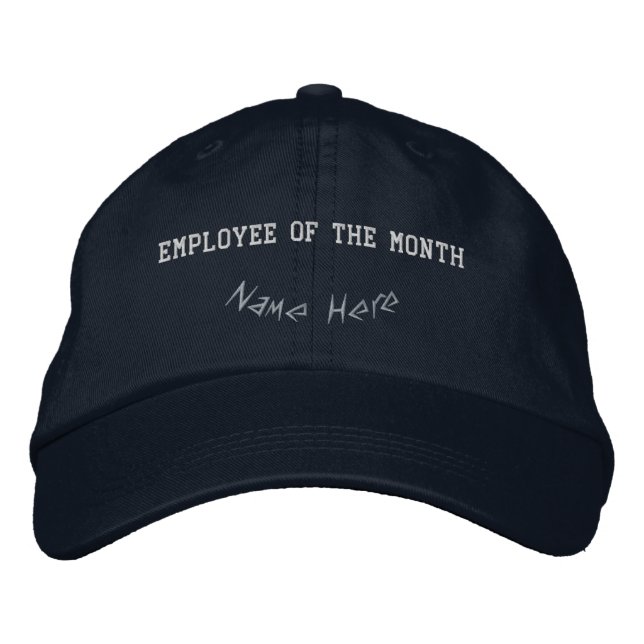 Recognition Inspired Personalized Employee Navy  Embroidered Baseball Cap (Front)