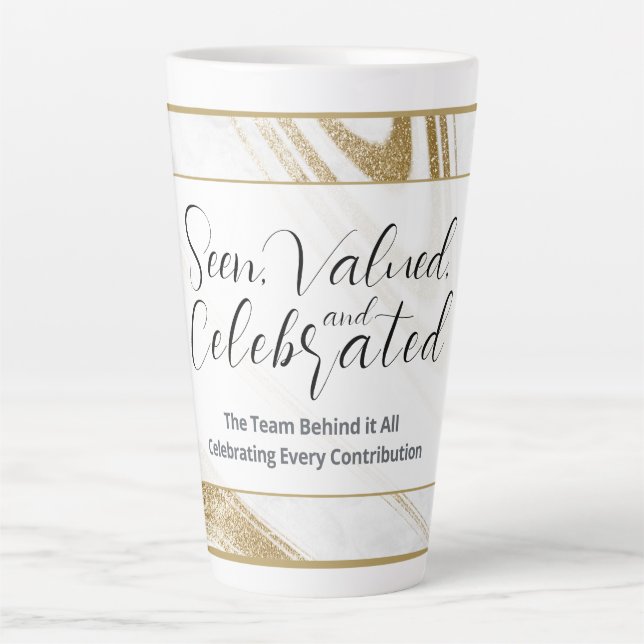 Recognition Latte Mug | Elegant Custom Event Gift  (Front)
