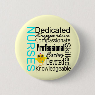 Recognize a Nurse:  Nurses Recognition Collage Pinback Button