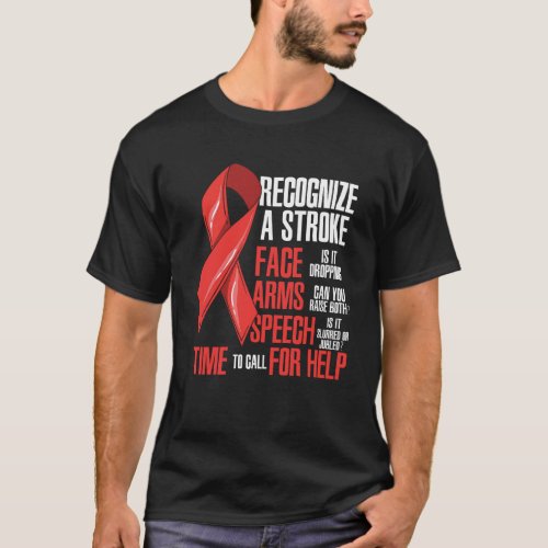Recognize A Stroke Awareness Month T_Shirt