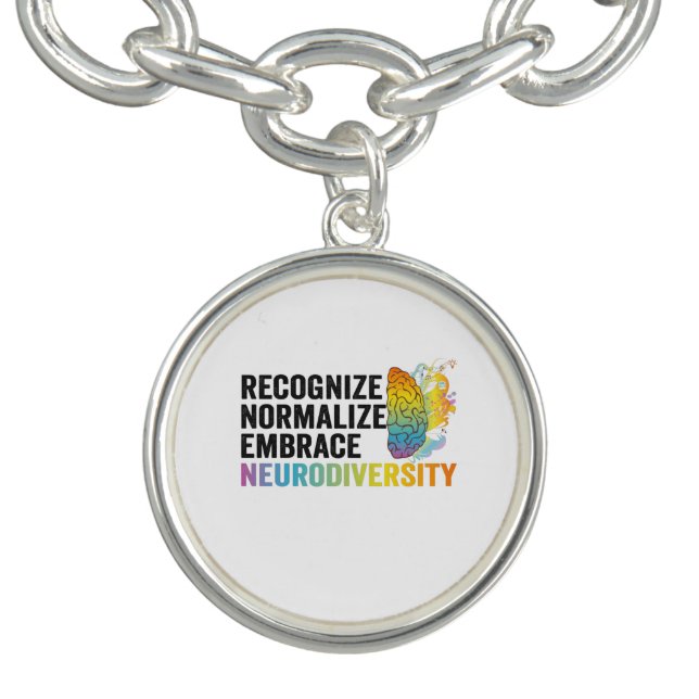 Recognize Normalize Embrace Neurodiversity ADHD Bracelet (Design)