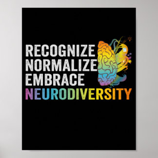 Recognize Normalize Embrace Neurodiversity ADHD Poster