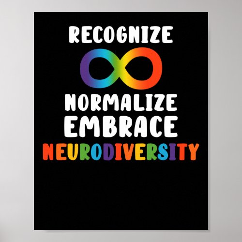 Recognize Normalize Embrace Neurodiversity Poster