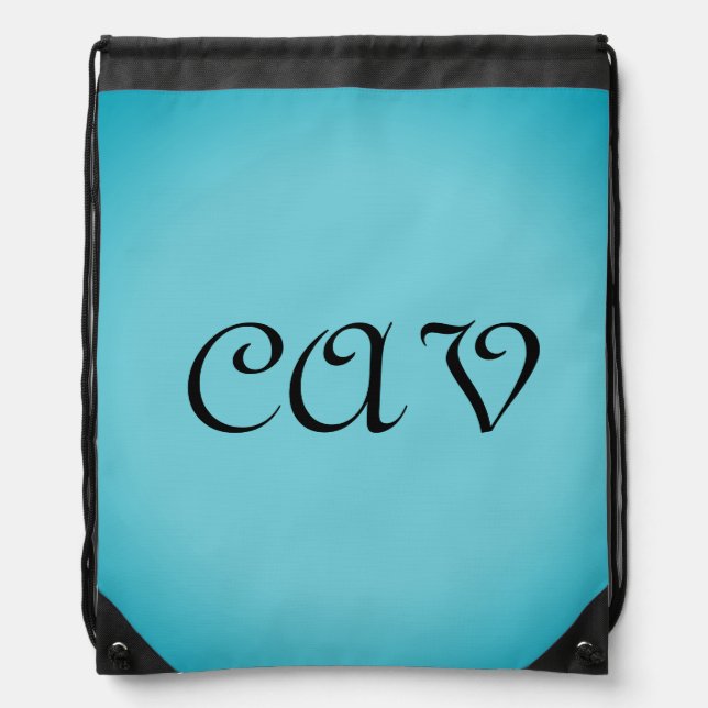 Recoleta Cornflower Blue  Drawstring Bag (Front)
