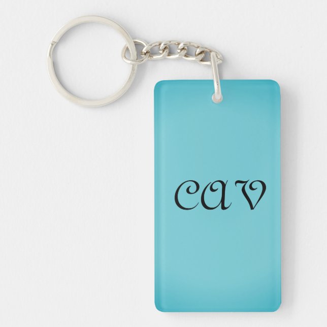 Recoleta Cornflower Blue  Keychain (Front)
