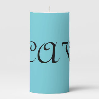 Recoleta Cornflower Blue Pillar Candle