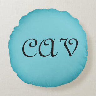 Recoleta Cornflower Blue  Round Pillow