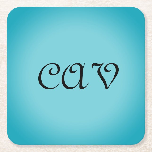 Recoleta Cornflower Blue  Square Paper Coaster (Front)