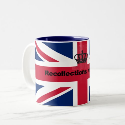 Recollections may vary union jack Two_Tone coffee mug
