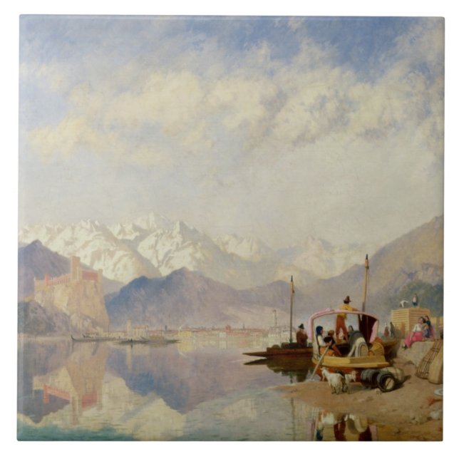 Recollections of the Lago Maggiore, Market Day at Ceramic Tile (Front)