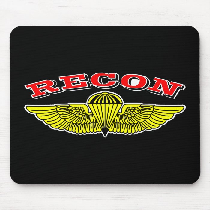 Recon Jumpwings Black Mouse Mat