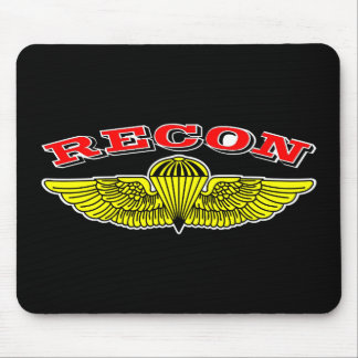 Recon Jumpwings Black Mouse Pad