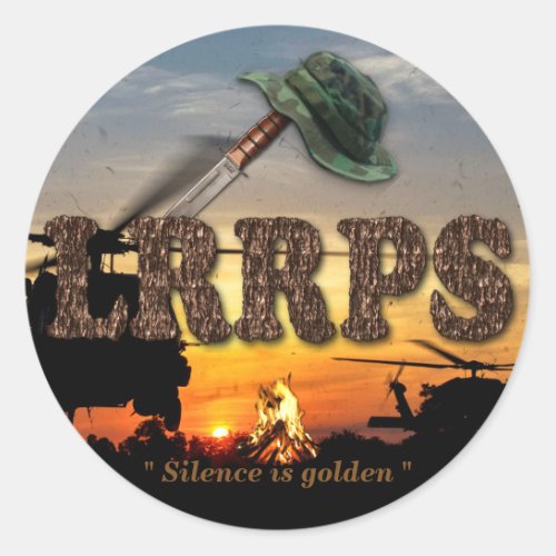 Recon LRRP LRRPS LURPS Vietnam Nam War Classic Round Sticker