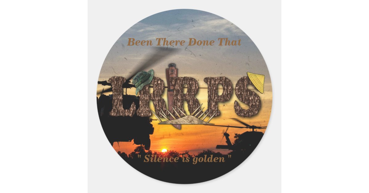 Lrf Sticker Recon LRRP LRRPS LURPS Vietnam Nam War Classic Round Sticker | Zazzle