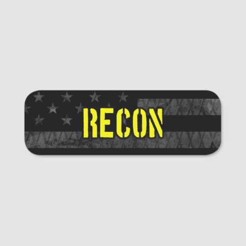 Recon Subdued American Flag Name Tag