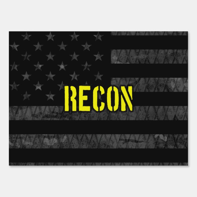 Recon Subdued American Flag Sign (Front)