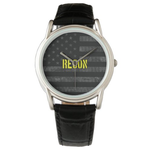 Recon Subdued American Flag Watch