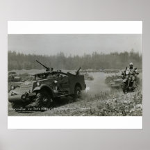 Reconaisance car and motorcycle