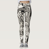 Psychedelic Leggings Trippy Designer Women's Cut & Sew Casual Leggings Yoga  Workout Printed Leggings -  Canada