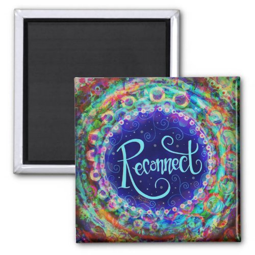 Reconnect Pretty Blue Trendy ONE WORD Inspirivity Magnet