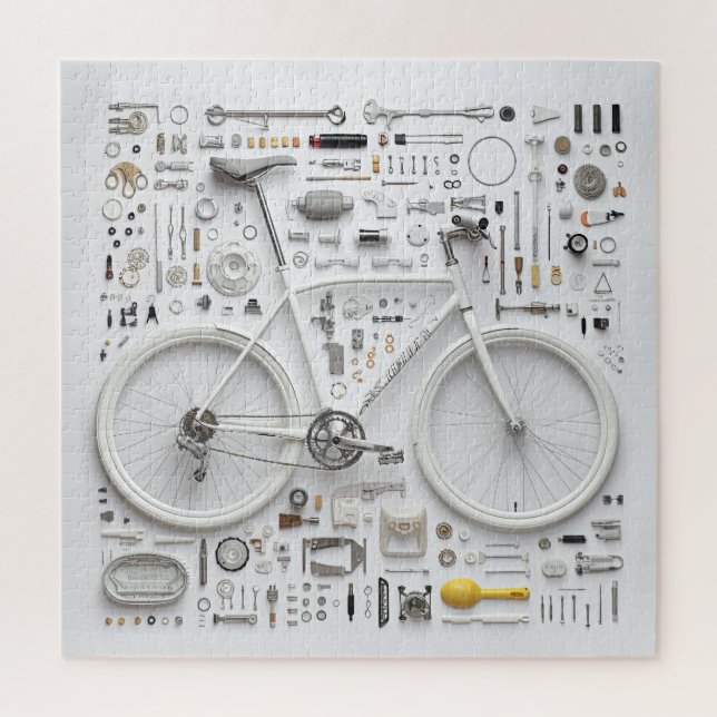 Reconstructed Bicycle Jigsaw Puzzle (Vertical)
