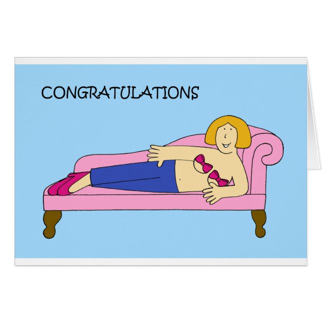 Reconstruction Congratulations Cartoon Lady. Cards (Front Horizontal)