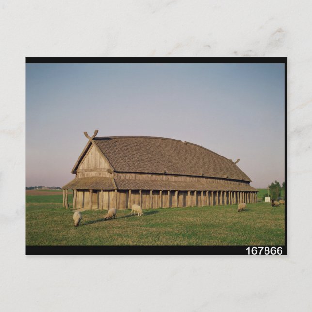 Reconstruction of an 11th century Viking house Postcard (Front)