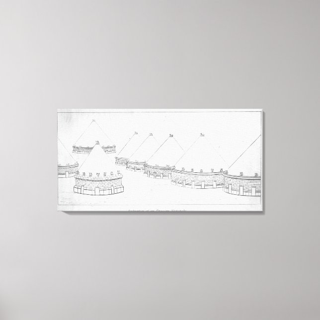 Reconstruction of Etruscan tombs at Tarquinia Canvas Print (Front)