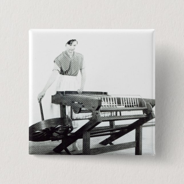 Reconstruction of Hargreaves's 'Spinning Jenny' Button (Front)