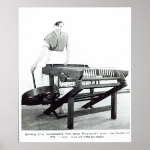 Reconstruction of Hargreaves's 'Spinning Jenny' Poster
