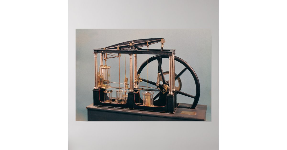 Reconstruction of James Watt's steam engine Poster