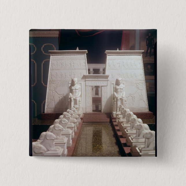 Reconstruction of the Great Temple of Amon, Pinback Button (Front)