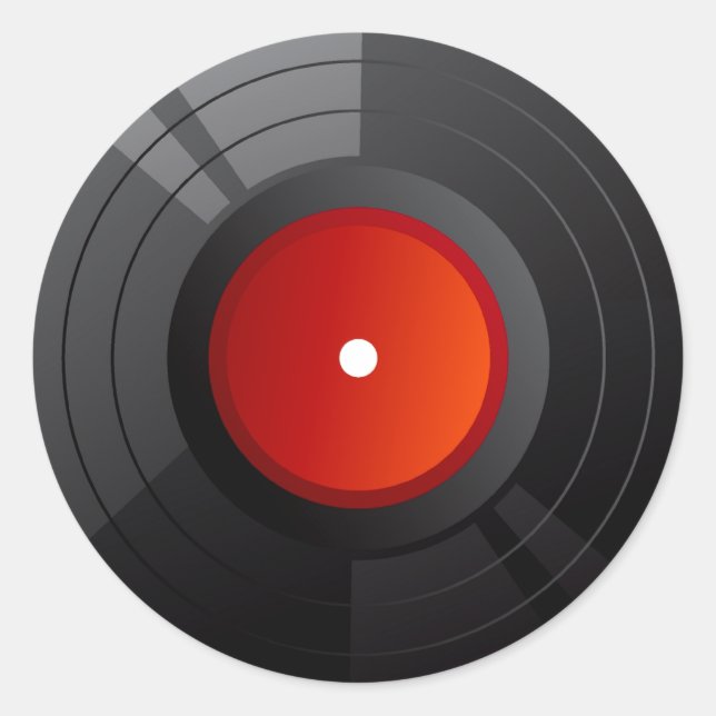 RECORD ALBUM CLASSIC ROUND STICKER (Front)