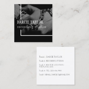 Record Album Cover Design Your Own Music Themed Square Business Card