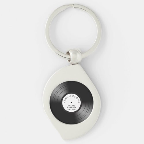 Record Album Names Date Wedding  Favor Keychain