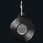 Record Album Novelty Pets ID Number and Name Pet ID Tag<br><div class="desc">Great fun look with a 33 speed vinyl album</div>
