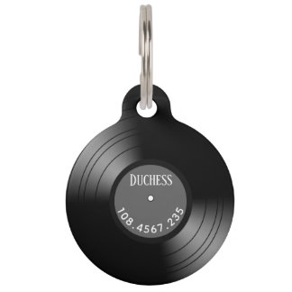Record Album Novelty Pets ID Number and Name Pet ID Tag