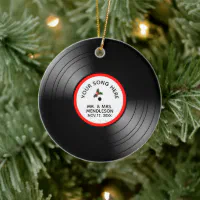 Fake Custom Vinyl Record Ornament, Zazzle