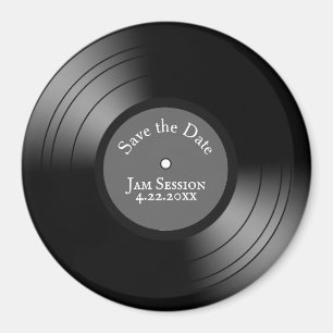 Record Album Save the Date Magnet