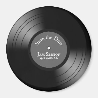Record Album Save the Date Magnet