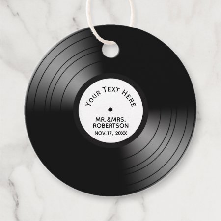 Record Album Song Name Date Wedding / Anniversary Favor Tags