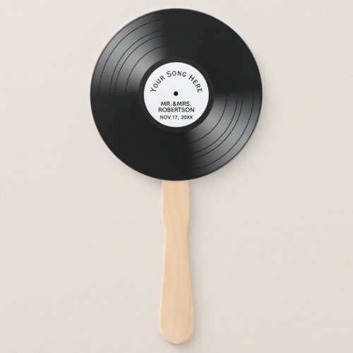 Record Album Song Name Date Wedding  Anniversary Hand Fan